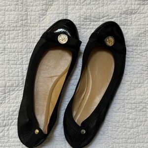 Michael Kors Black Patent Toe Flats